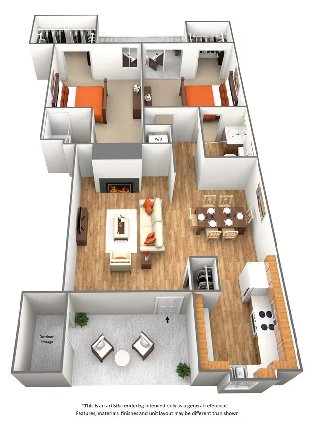 Unit 1068 1154 floor plan
